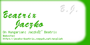 beatrix jaczko business card